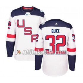 USA Trikot Jonathan Quick 32 2016 World Cup Weiß Premier - Herren
